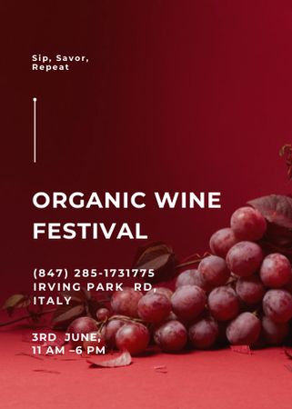 Ontwerpsjabloon van Invitation van Wine Tasting Festival Announcement