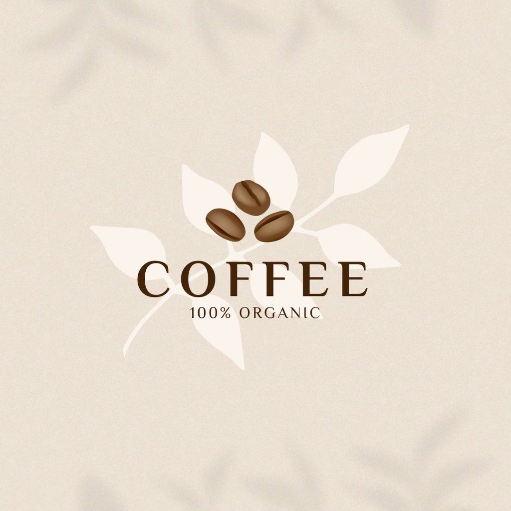 Exquisite Flavors Of Organic Coffee Logo 1080x1080px Šablona návrhu
