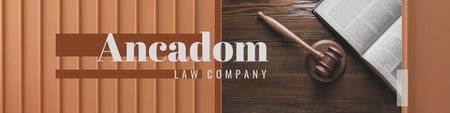 Law Company Advertisement LinkedIn Cover Design Template