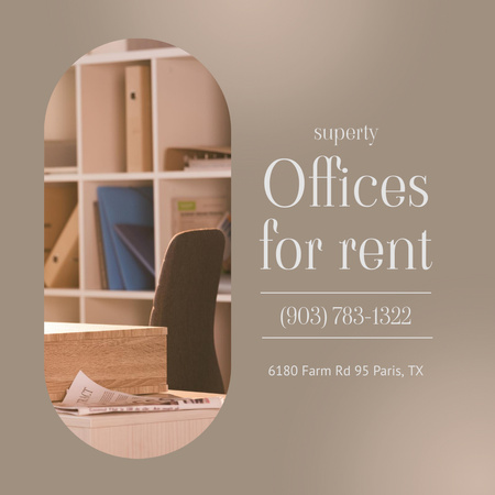 Offices Rent Offer Animated Postデザインテンプレート