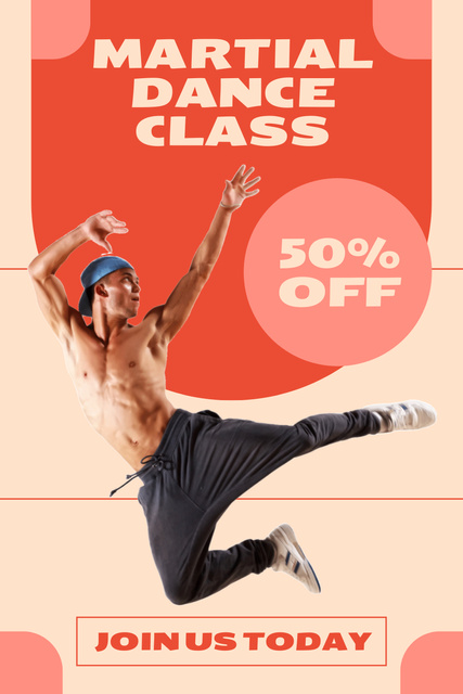 Ontwerpsjabloon van Pinterest van Discount Offer on Choreography Classes