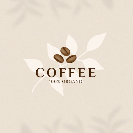 Vynikající příchutě organické kávy Logo Šablona návrhu