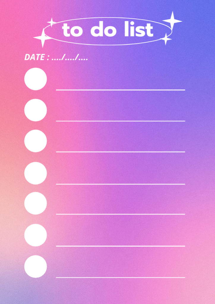 Ontwerpsjabloon van Schedule Planner van Minimal To Do List in Purple