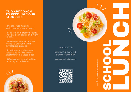 Delicious School Lunch Brochure Tasarım Şablonu