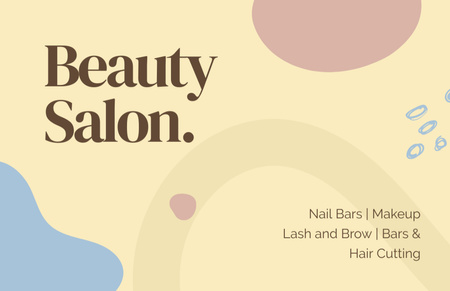 Modèle de visuel beauty studio services publicité - Business Card 85x55mm