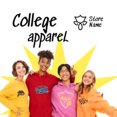 Advertisement for College Apparel