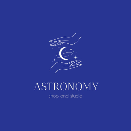 Astronomical Store Ad Logo Šablona návrhu