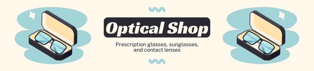 Advertisement for Optical and Sunglasses Store Ebay Store Billboard tervezősablon