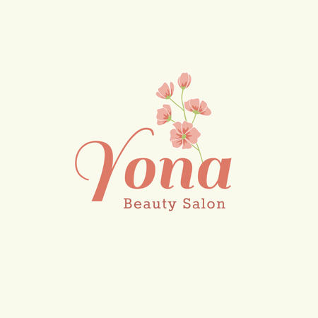 Beauty Salon Advertisement Logo Design Template