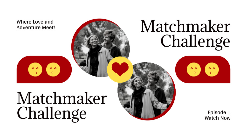 Matchmaking Challenge Story Youtube Thumbnail Design Template