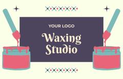 Emblem of Waxing Studio with Pink Jars