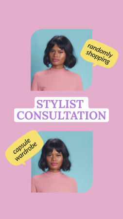 Stylist Consultation Ad Instagram Video Story Design Template