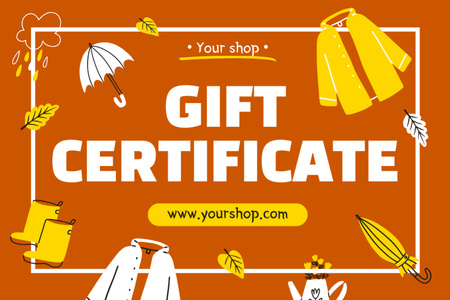 Autumn Sale Announcement Gift Certificate – шаблон для дизайна