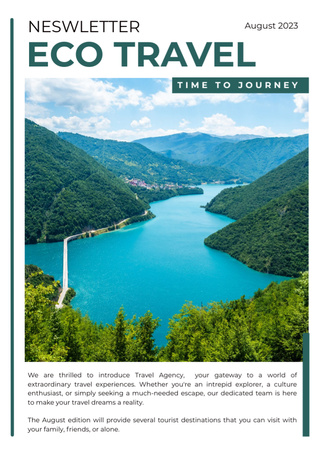 Nabídka Eco Travel Newsletter Šablona návrhu