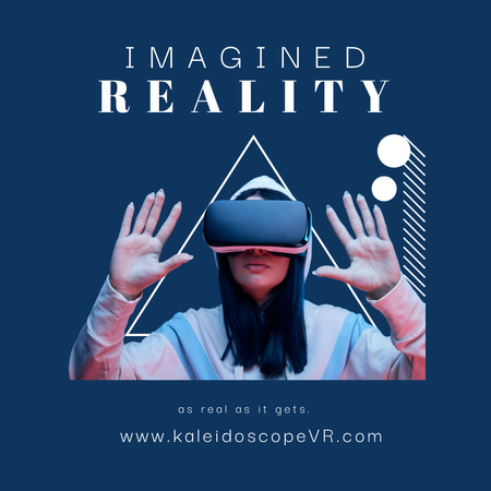 Ad of Imagined Reality with Woman in Glasses Instagram Design Template