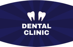 Dental Clinic Services with Illustration of Teeth