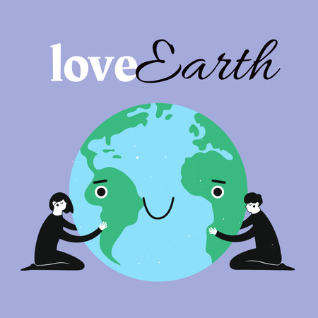 Designvorlage People care about Earth für Animated Post