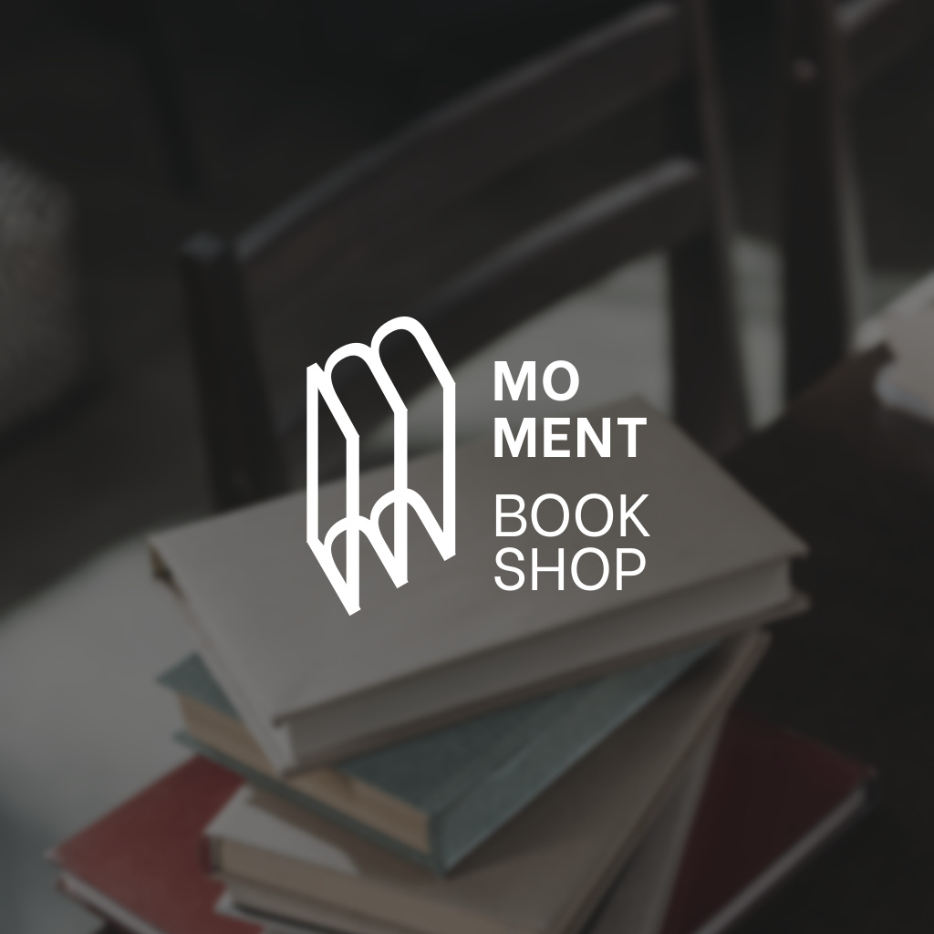 Book Shop Emblem Logo tervezősablon