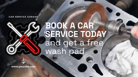 Platilla de diseño Car Service Offer With Free Wash Pad Full HD video