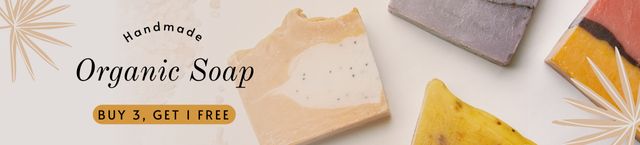 Designvorlage Organic Handmade Bath Soap Offer für Ebay Store Billboard