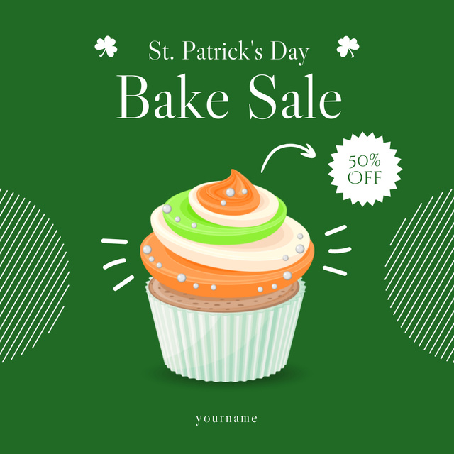 St. Patrick's Day Bakery Sale Instagramデザインテンプレート