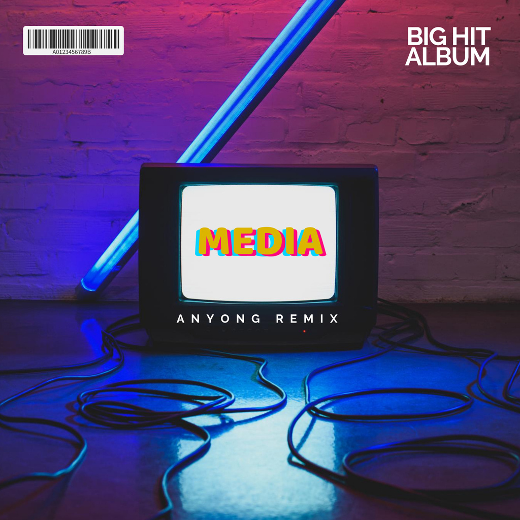 Plantilla de diseño de Album Cover - Media Anyong Remix Album Cover 