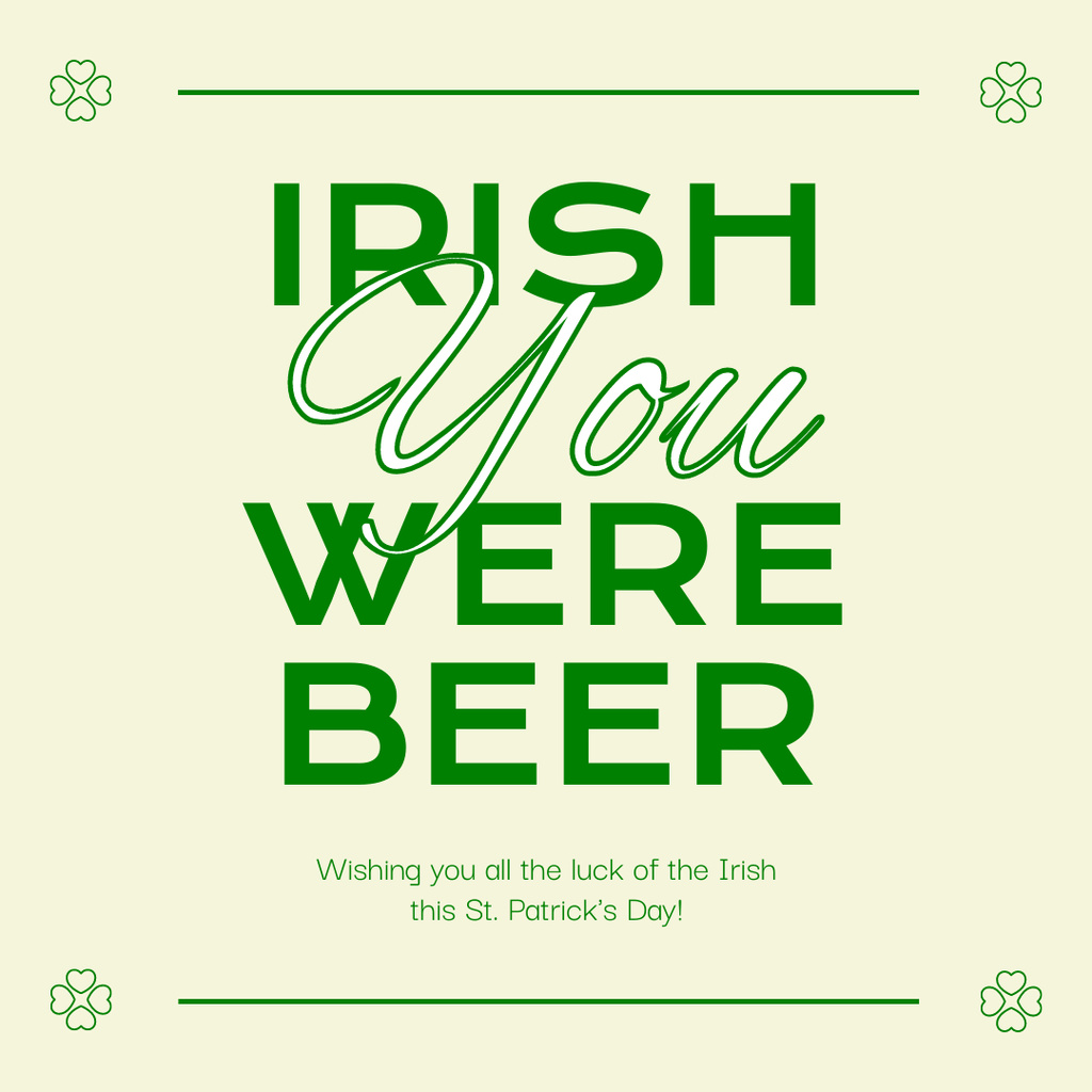 Happy St. Patrick's Day Instagram tervezősablon