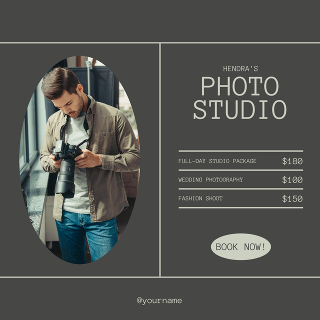 Modèle de visuel Photo Studio Services - Instagram