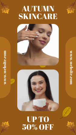 Designvorlage Autumn Skincare Products für Instagram Video Story