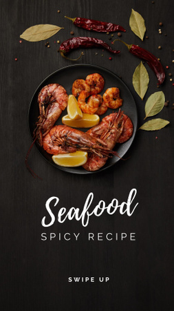 Tasty Seafood Spicy Recipe Instagram Story tervezősablon