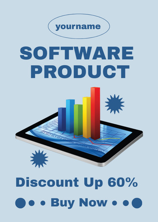 Plantilla de diseño de Discount Offer on Software Product Flayer 