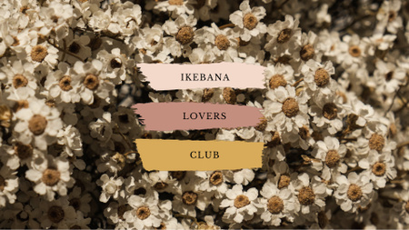 Ikebana Lovers Club Ad with Tender Flowers Full HD video – шаблон для дизайна