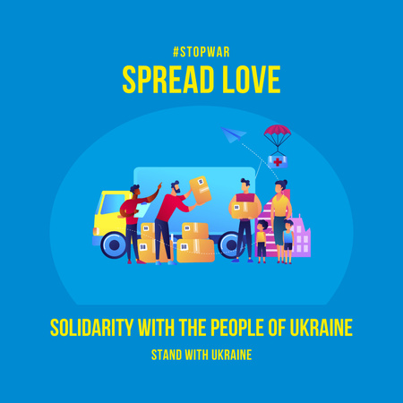 Osoita solidaarisuutta ukrainalaisille Instagram Design Template
