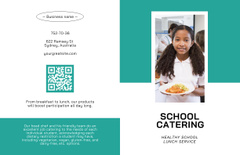 Fresh School Catering Service Ad with Schoolgirl in Canteen