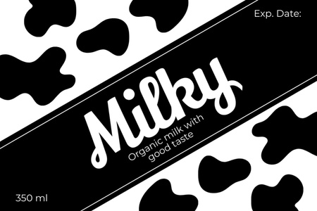 Organic Tasty Milk Label Design Template