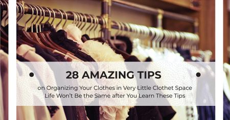 Tips for organizing clothes Facebook AD Modelo de Design