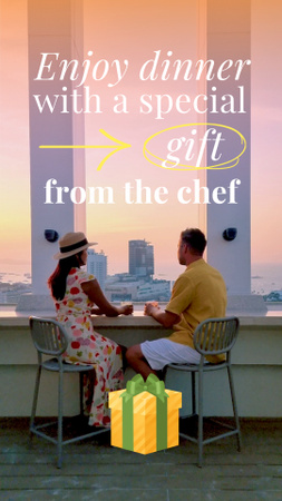 Delicious Dinner With Gift Offer From Chef TikTok Video Design Template