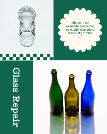 Template di design Vetreria squisita e bottiglie colorate a prezzo ridotto Instagram Post Vertical