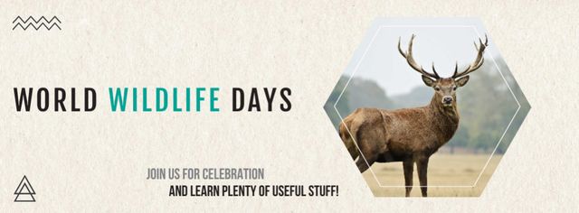 World wildlife day Announcement Facebook cover Πρότυπο σχεδίασης