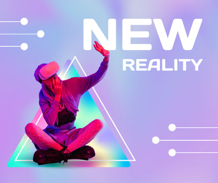 New Reality facebook post with girl Facebook Design Template