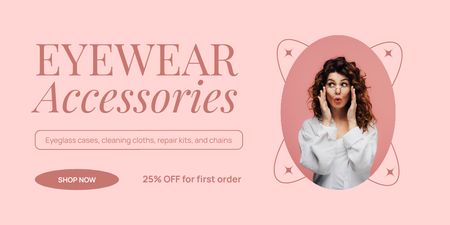 Discount on First Order for Glasses Accessories Twitter Design Template