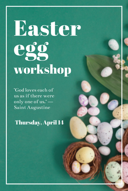 Easter Art Course Workshop Flyer 4x6inデザインテンプレート