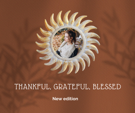 Template di design Thanksgiving Holiday Inspiration with Young Woman Facebook