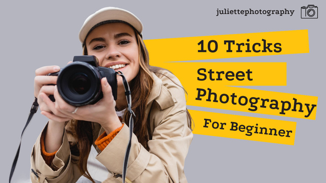Street Photography For Beginner Youtube Thumbnail Design Template