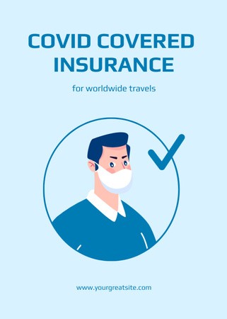 Affordable Coverage for Covid Insurance Offer Flayer Design Template