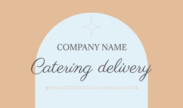 Designvorlage Catering Delivery Services Offer für Business card