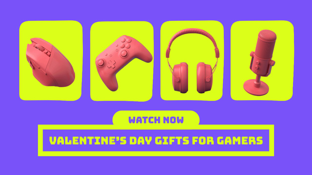 Template di design Gamer Gadgets Sale for Valentine's Day Youtube Thumbnail