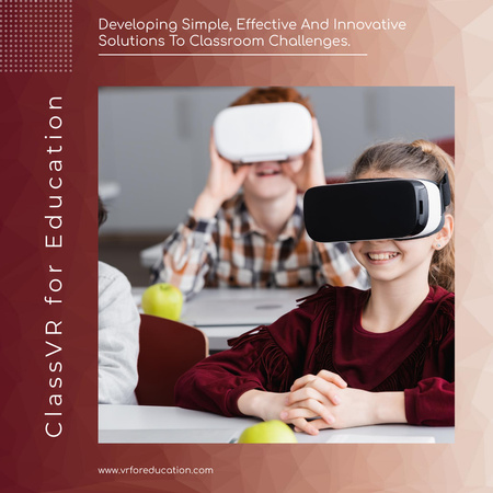 Designvorlage Virtual Reality in Education für Instagram