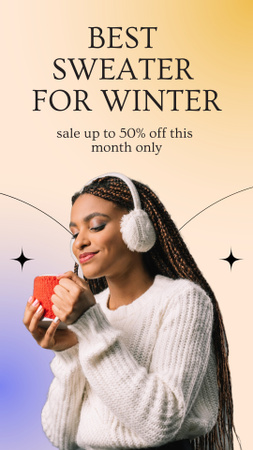 Designvorlage Warme Winterpullover für Damen für Instagram Story