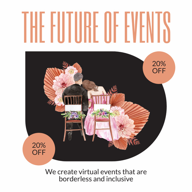 Services of Event Planning with Discount Offer Animated Post Modelo de Design